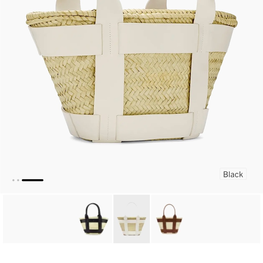 Santorini Collection Straw Tote - White and Tan from Neiman Marcus - Picture 7 of 11